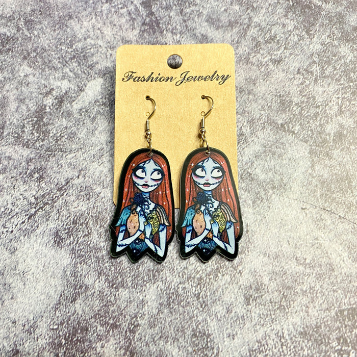 Wholesale  Acrylic Earrings  Horror Character Cutting Earrings