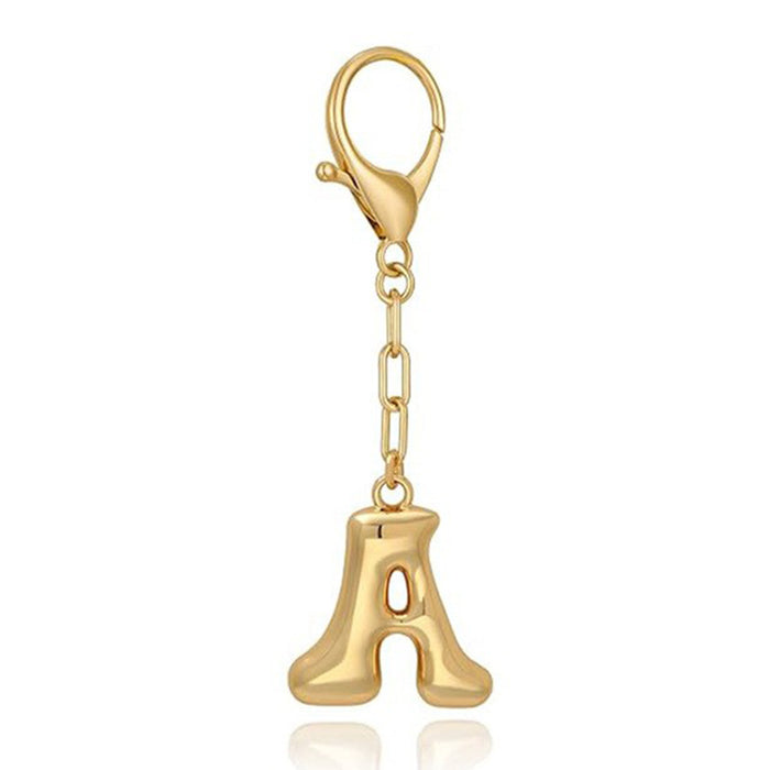 Wholesale 26 Bubble Letter Metal English Letter Keychain