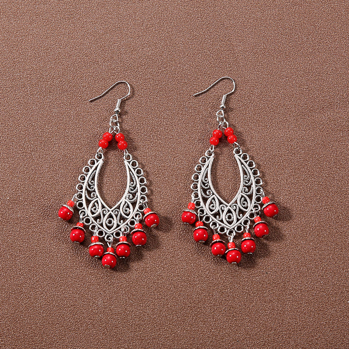 Wholesale Alloy Bohemian Ethnic Style Su Song Stone Earrings JDC-ES-Gumi007