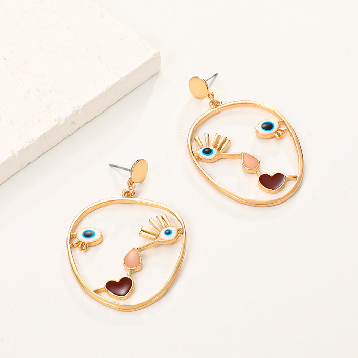 Wholesale Accessories specifically designed for abstract faces, eye drops, oil earrings, earrings, exaggerated jewelry, personalized earrings