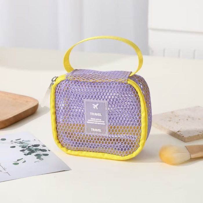 Wholesale Chic Mesh Cosmetic Bag Travel Multipurpose Organizer Handbag For Cosmetics Storage