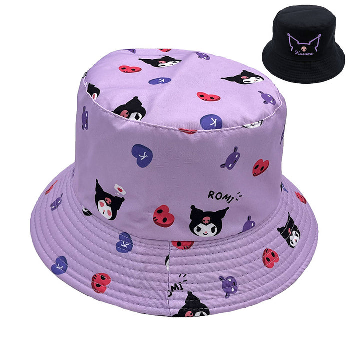 Wholesale Children's Cotton Reversible Cartoon Embroidery Printed Bucket Hat (S) JDC-FH-AXing020