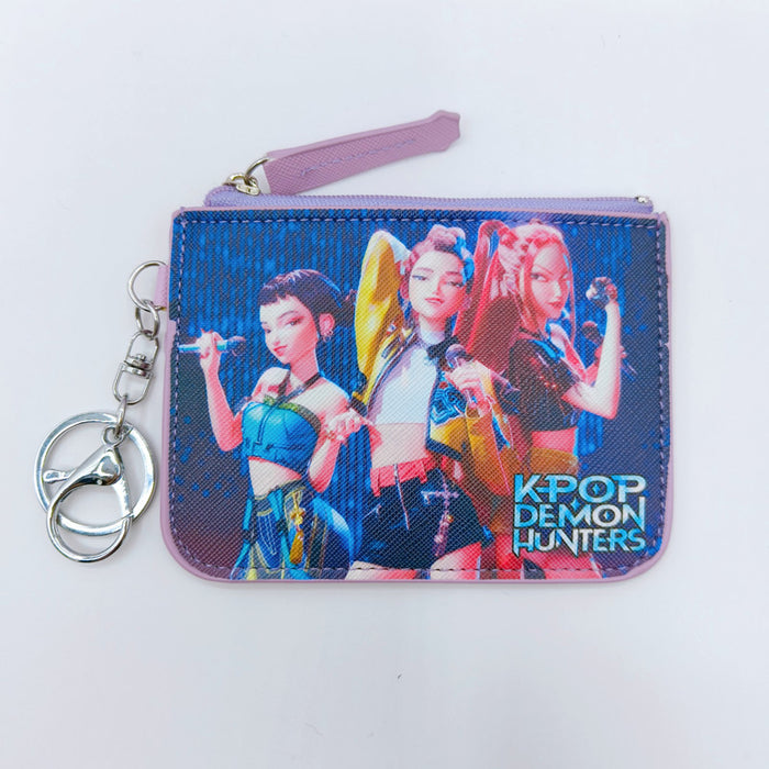 Wholesale K-POP Cartoon Leather Wallet with Keychain Pendant