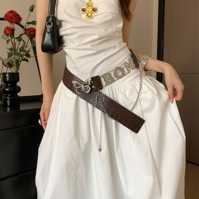 Wholesale Retro Western Rivet Women S Belt With Flower Design Fashion Accessory For Dresses Jeans Boutique Resale