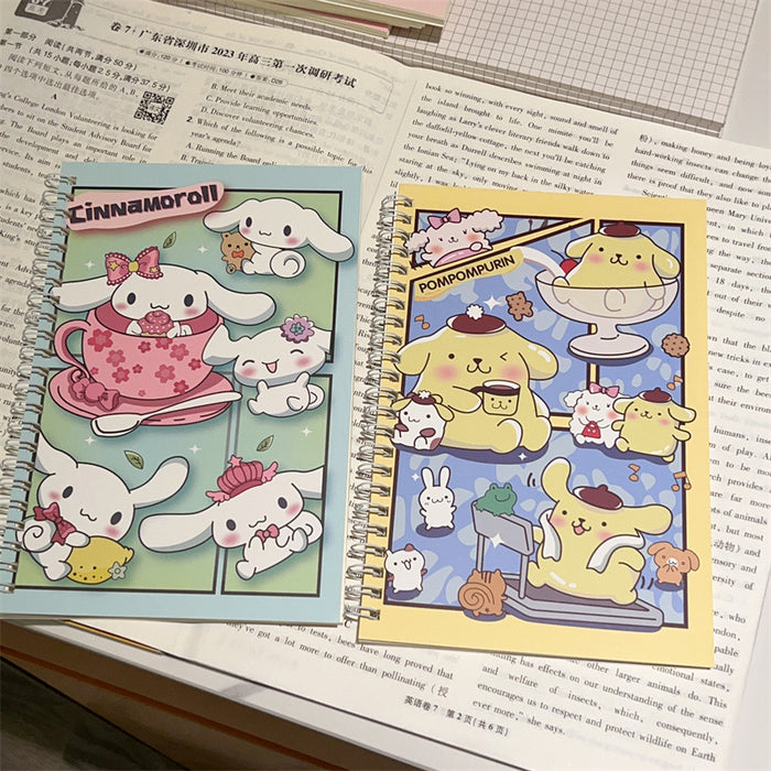 Wholesale 4 Sets of A5 Coil Cartoon Paper Notebook JDC-NK-YYC001