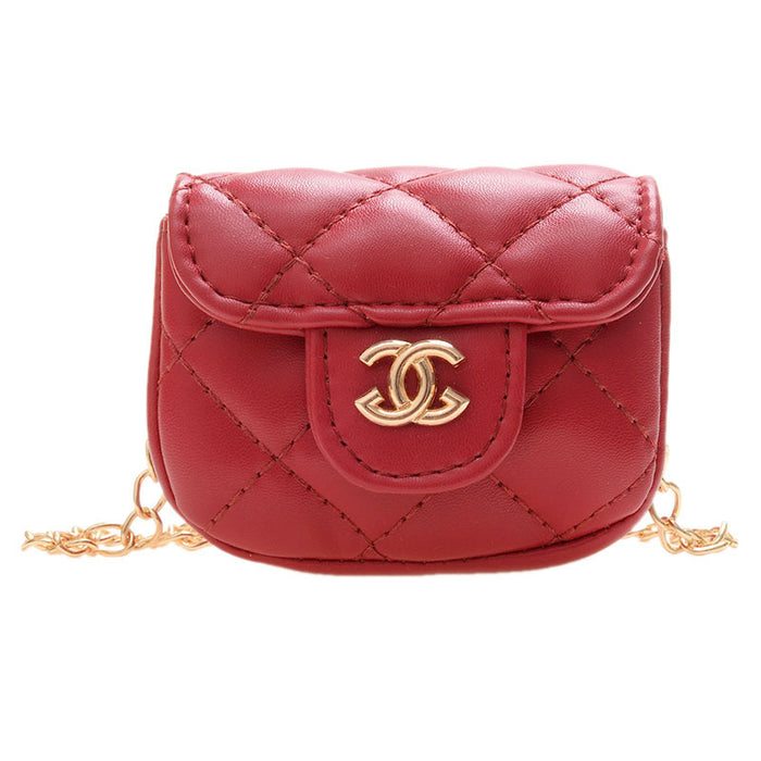 Wholesale Mini chain diamond grid diagonal small square bag, cute bag