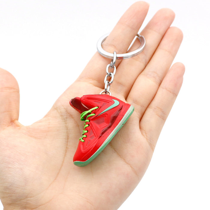 Wholesale 3D Stereoscopic Basketball Shoes PVC Keychains JDC-KC-QLPing018