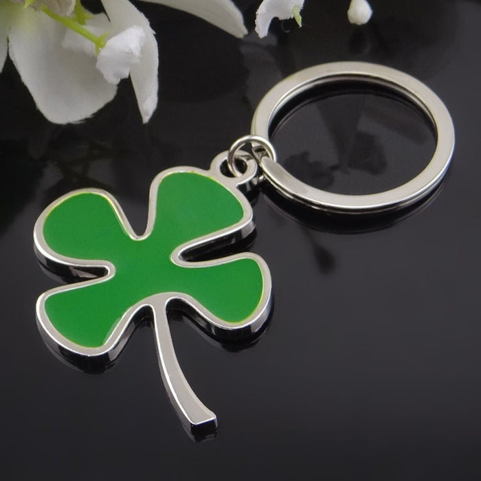 Wholesale Zinc Alloy Lucky Four-leaf Clover Keychain JDC-KC-XunX018