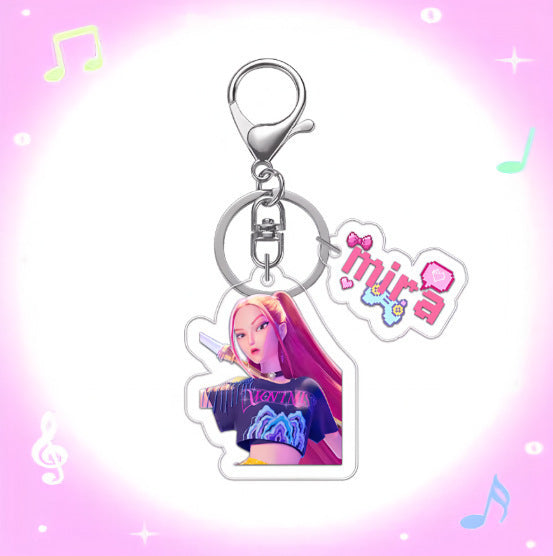 Wholesale 10pcs/set Anime-themed Acrylic Keychains Two-Piece Set
