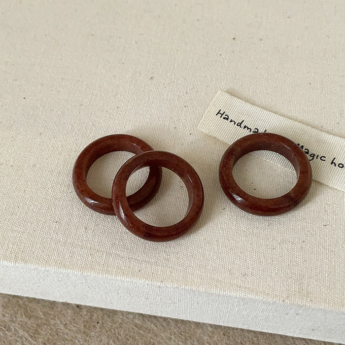 Wholesale Natural stone ring, niche personality, simple and versatile temperament, ring ring, ring