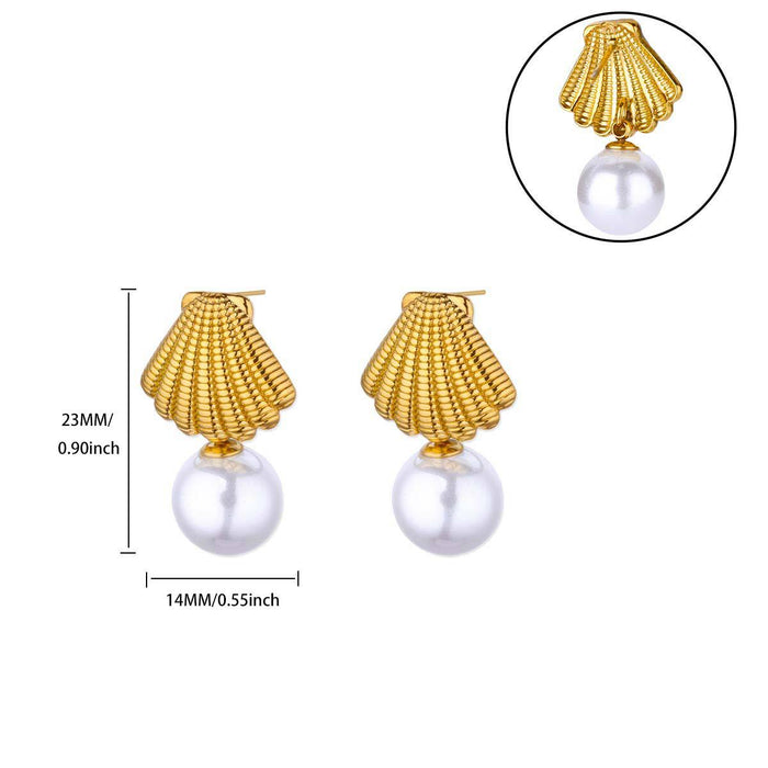 Wholesale Butterfly Ocean Element Love Flower Pendant Earrings Vacuum Plated Fashion Trend Earrings