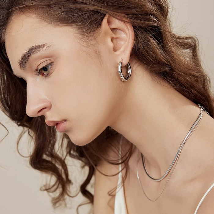 Wholesale 925 Silver Retro Ear Ring Earrings Women's  Ear Studs All-match Earrings