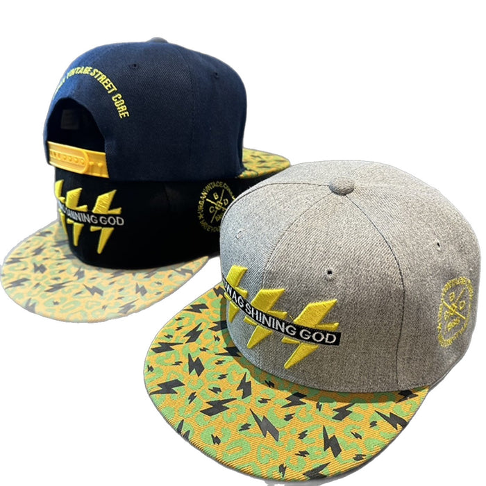 Wholesale Hip-hop cap men's baseball cap Korean embroidery lightning cap new sunshade sunscreen cap  hat