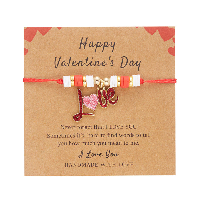 Wholesale Valentine' s Day Love Couple Braided Bracelet