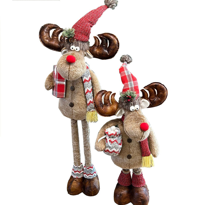 Wholesale Retractable Elk Plush Ornaments Decorations Christmas Deer Window Scene Layout Home Decoration