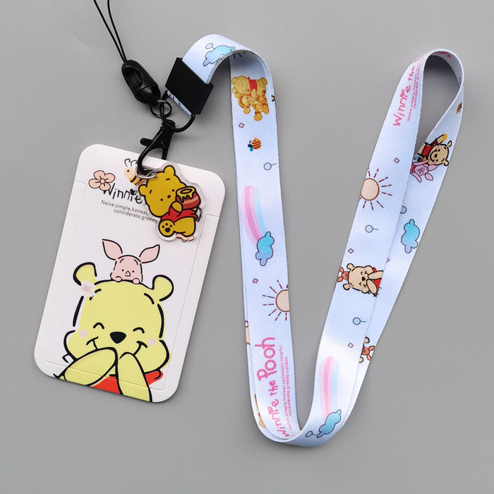 Wholesale Cartoon Anime Card Holder With Hard Case And Polyester Lanyard Chic Student ID Badge Trendy Gift