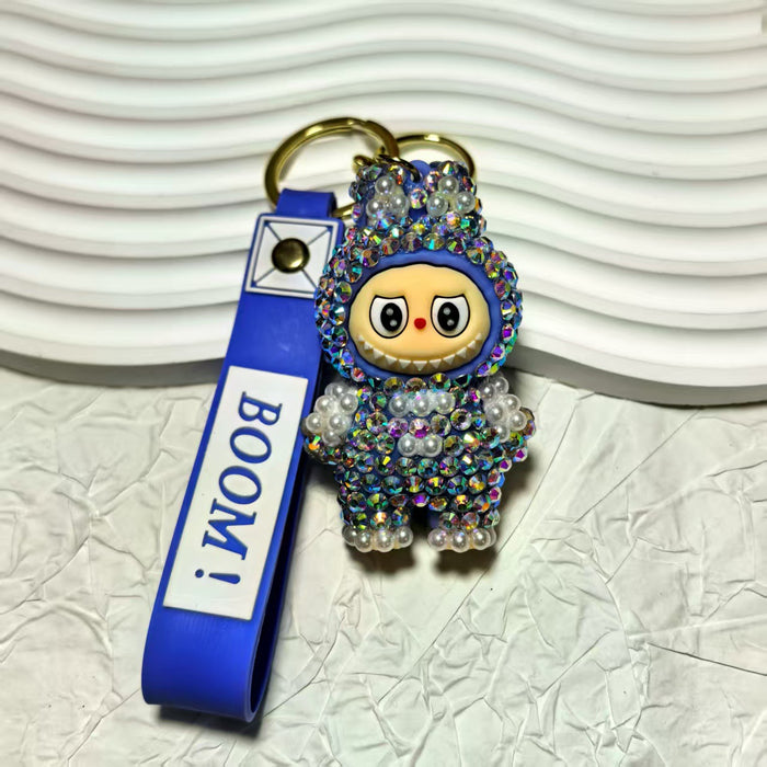 Wholesale Cute cross-dressing sitting pose backpack  keychain