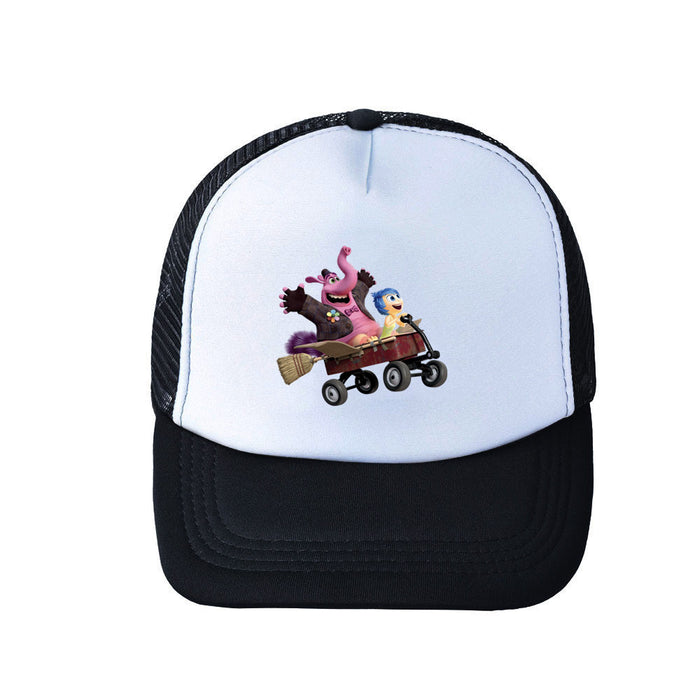 Wholesale Acrylic Cartoon Print Black and White Mesh Cap JDC-FH-WuDuomei010