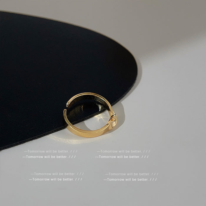 Wholesale Vintage fashion ring with niche design and adjustable opening for personality