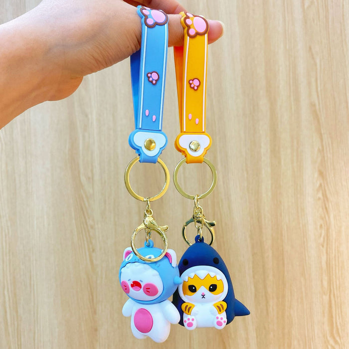 Wholesale  Cat keychain cute doll pendant car schoolbag key chain