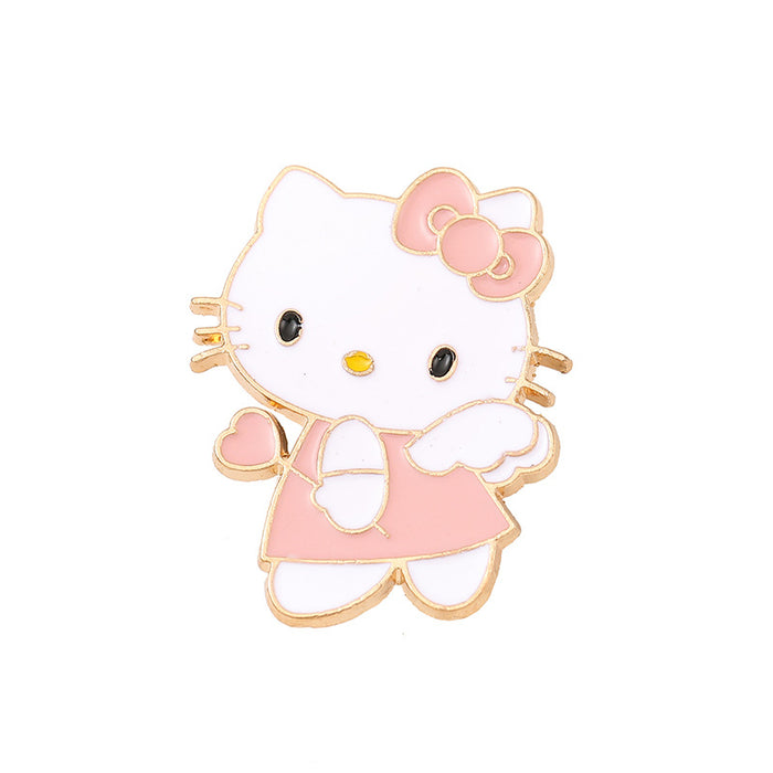 Wholesale Cartoon Cute Metal Cat Badge Brooch