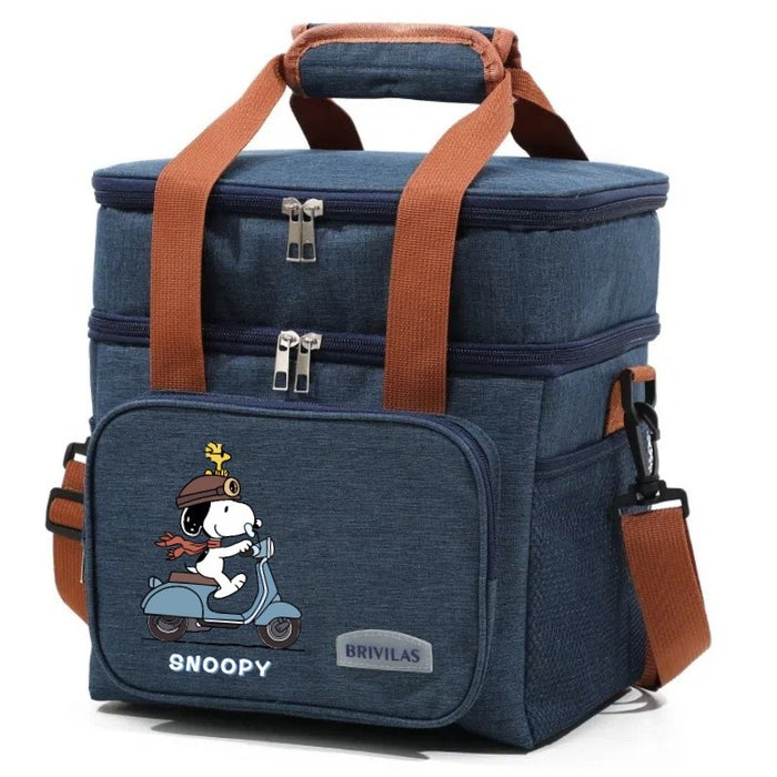 Wholesale Cartoon Cute Double-Layer Lunch Bag Insulated Pouch Handbags