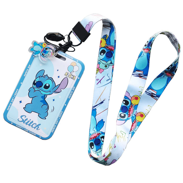 Wholesale Cartoon hard bus card holder student campus card Lanyard Keychains