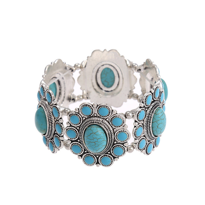 Wholesale Turquoise Bracelet  Bohemian Antique Silver Bracelet