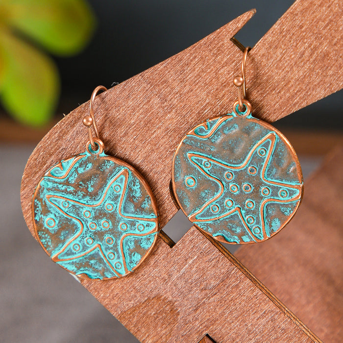 Wholesale Zinc Alloy Vintage Ethnic Bohemian Geometric Drop Earrings Women Fashion MOQ≥2