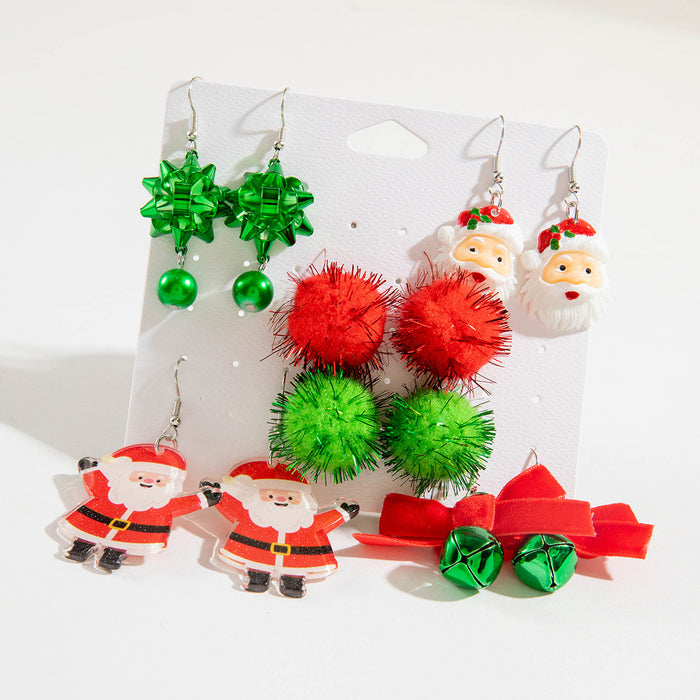 Wholesale Resin Snowflake  Earrings Creative Design Christmas Earrings MOQ≥2