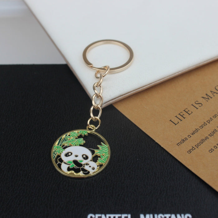 Wholesale Panda keychain  bag pendant  cartoon small gift key chain ornaments