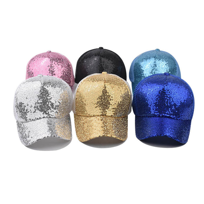 Wholesale Breathable Sequin Mesh Baseball Cap JDC-FH-ErXu003