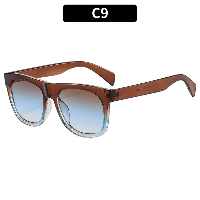 Wholesale Classic Square Retro Sunglasses UV400 Black Frame Gray Lens Modern Fashion Accessory