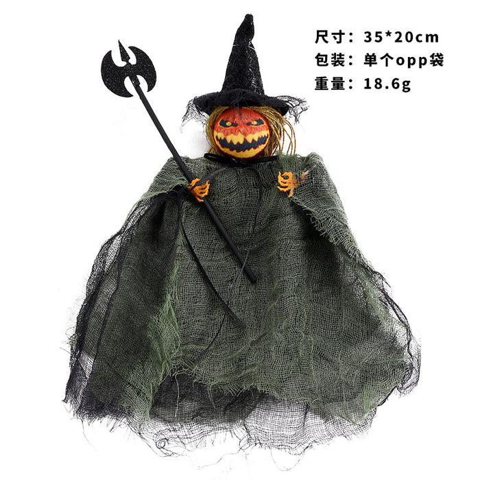 Wholesale  Decorations  Horror Pumpkin Doll Pendant Haunted House Party Hanging Ghost Props