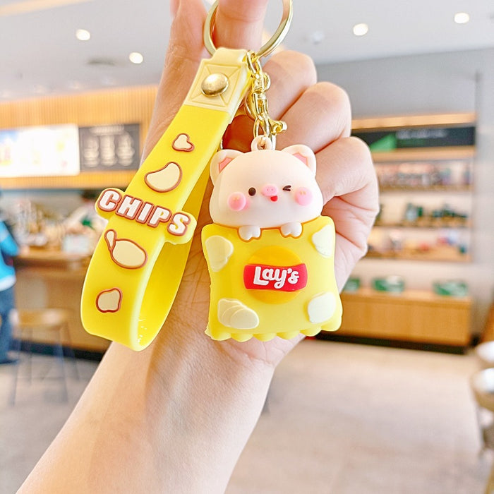 Wholesale Silicone Cartoon Doll Keychain JDC-KC-MingT204