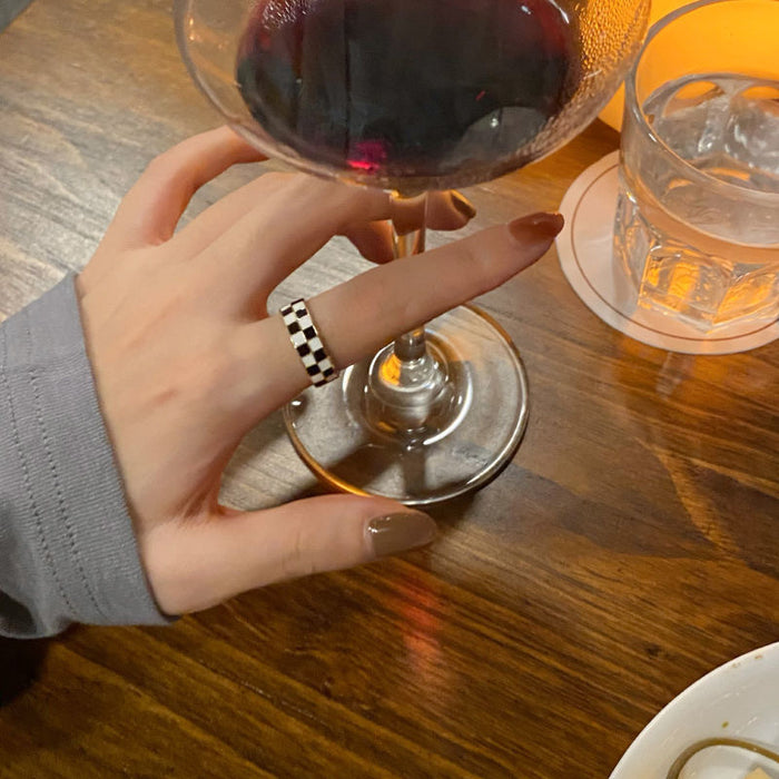 Wholesale Small niche design ring, retro index finger ring, simple metal ring