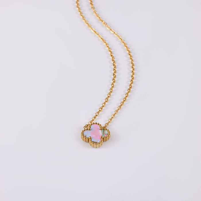 Wholesale Stainless Steel Four-Leaf Clover Collarbone Necklace