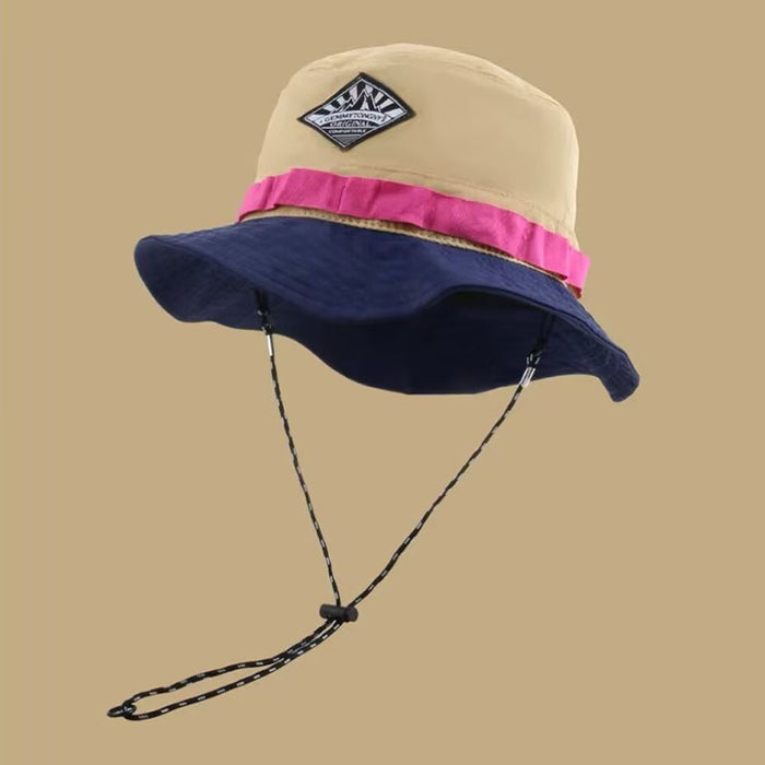 Wholesale New Outdoor Sports Color blocked Bag Fisherman's Hat Foldable Quick drying Sunscreen Mountaineering Basin Hat