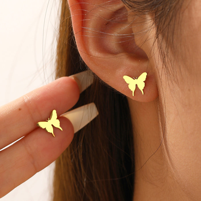 Wholesale Stainless Steel Gold Heart Earrings