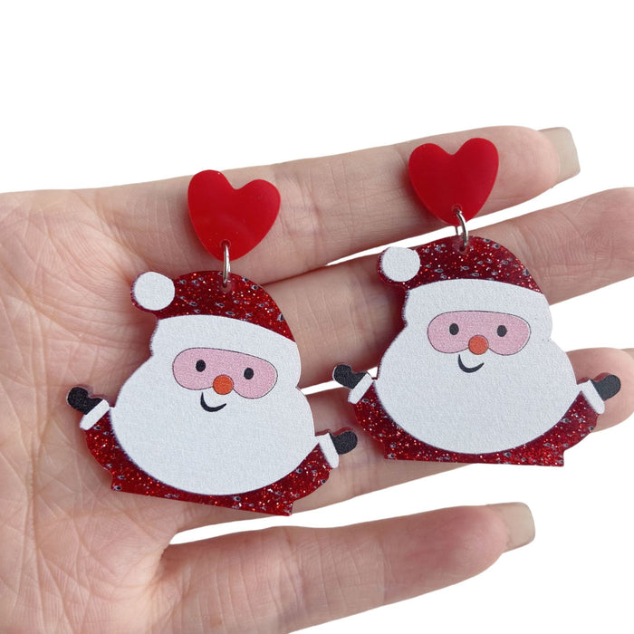 Wholesale Christmas series holiday earrings Christmas balls socks gloves Christmas tree acrylic earrings