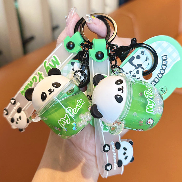 Wholesale Panda Projection Camera Pendant Creative Multi Functional Drip Glue Keychain JDC-KC-LingY024