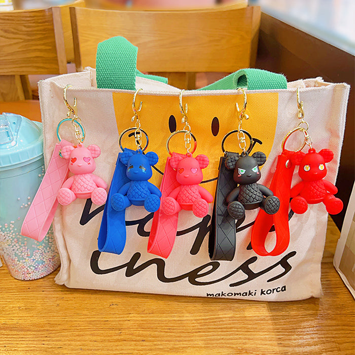 Caricatura al por mayor Bamboo Woven Bear Keychain JDC-KC-YDAO101