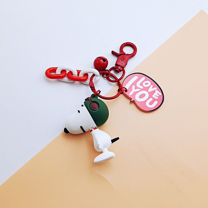 Wholesale  Cartoon Keychain Cute Soft Rubber Doll Car Key Chain Couple Bag Pendant