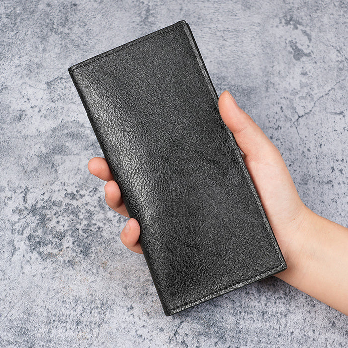 Wholesale PU Leather Men' s Wallet Urban Simplicity Retro Design Multi-Card Coin Holder Fashion Accessory MOQ≥3