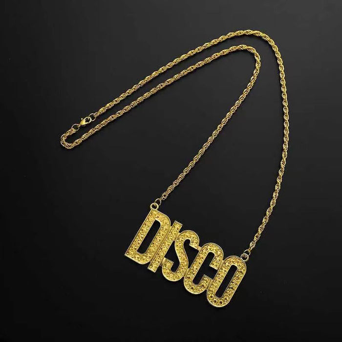 Wholesale DISCO Letter Necklace Personalized Hip-hop Alloy Snake Bone Chain Jewelry JDC-NE-AH002