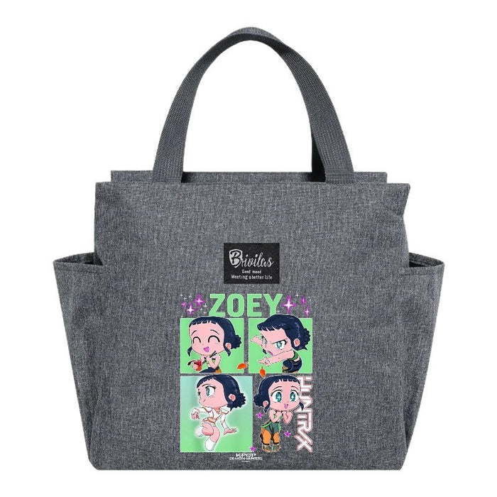 Wholesale Cute Cartoon Print Insulated Lunch Boxes Handbags