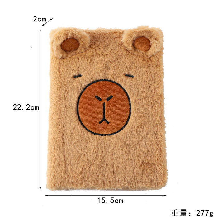 Wholesale Cartoon plush notebook new cute children' s notepad handmade plush hand ledger