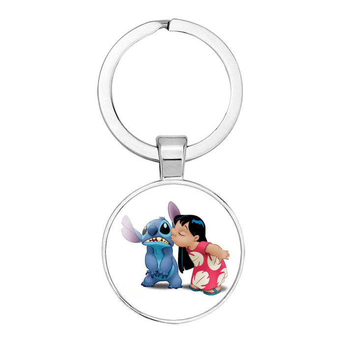 Wholesale Glass Alloy Time Stone Cartoon Keychain JDC-KC-NingX009