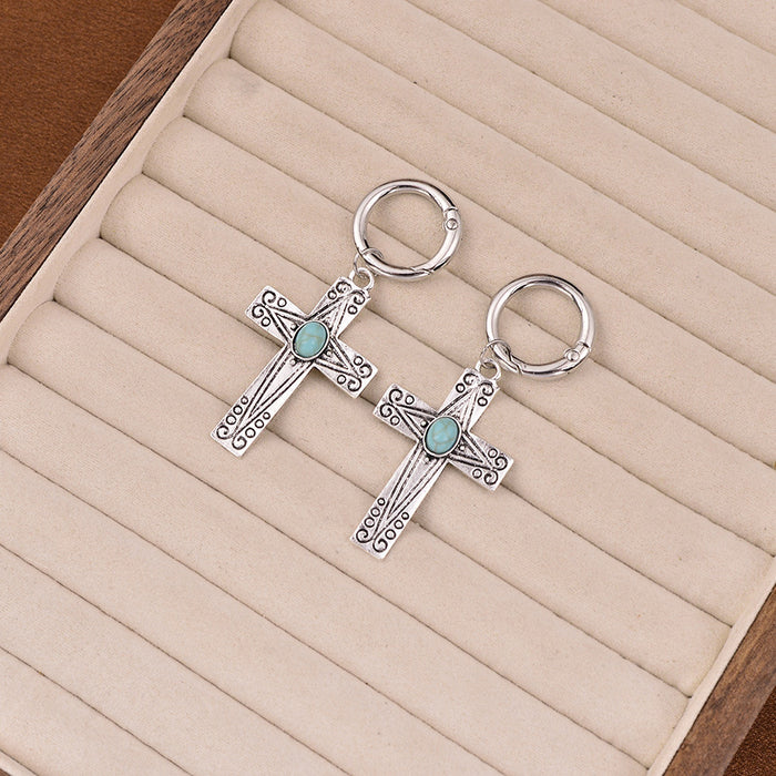 Wholesale Exaggerated trendy cross-shaped geometric pendants
