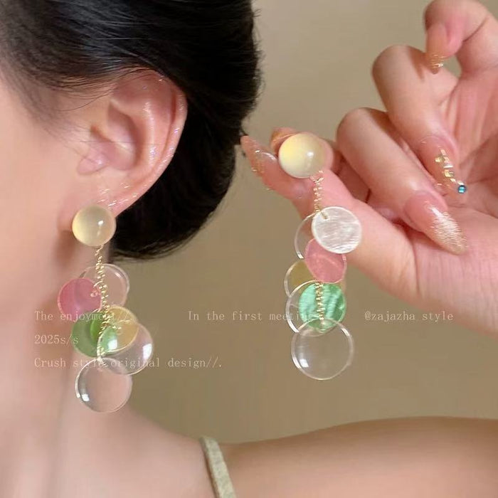 Wholesale Grape Theme Acrylic Earrings - Summer Fashion Jewelry Accessory Gift